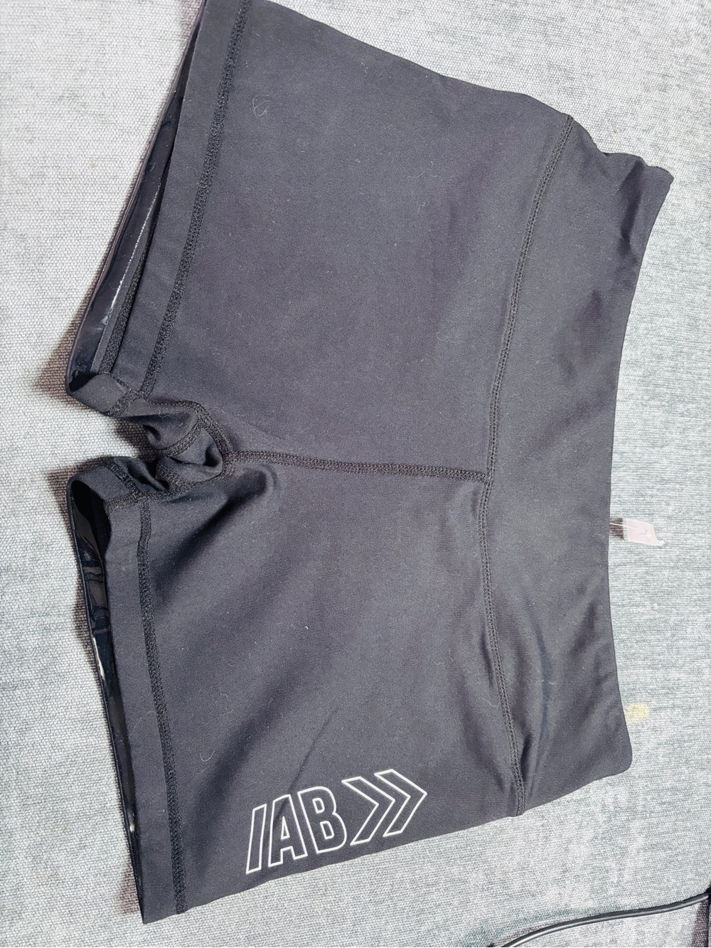 Black Women's Bike Shorts with Reflective Logo
